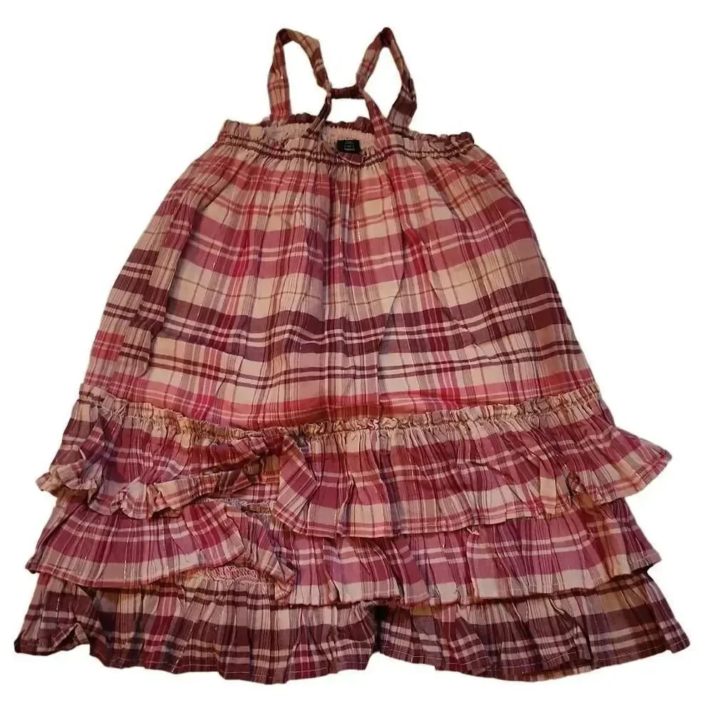 Baby Gap Toddler Girls Purple Plaid Ruffle Sundress - Size 2 Years